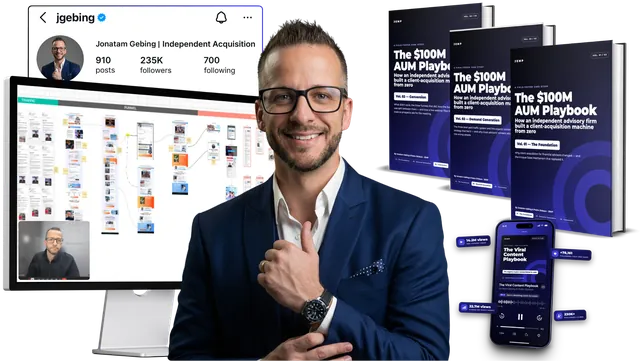 The workshop: funnel map, recorded sessions and the 3-volume $100M AUM Playbook