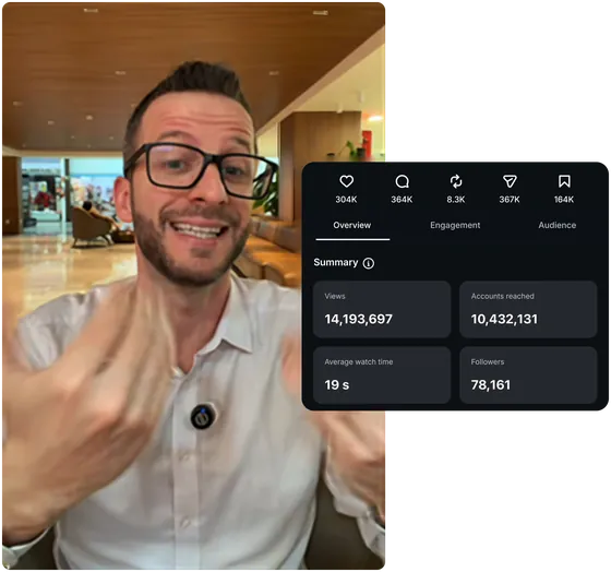 Instagram insights for a single post: 14,193,697 views and 10,432,131 accounts reached